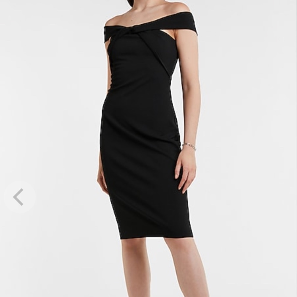 Off the Shoulder Keyhole Dress